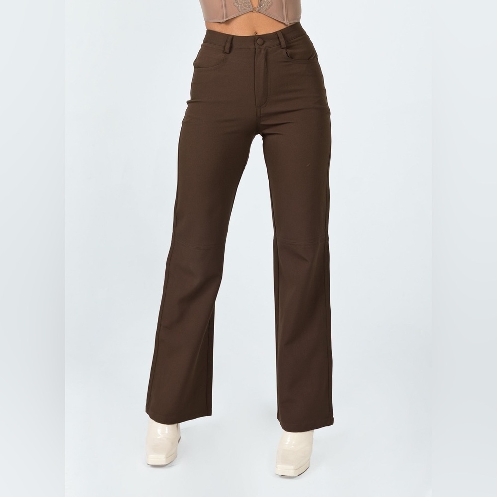 Princess Polly Chocolate Flare Pants Lulu Pants Brown